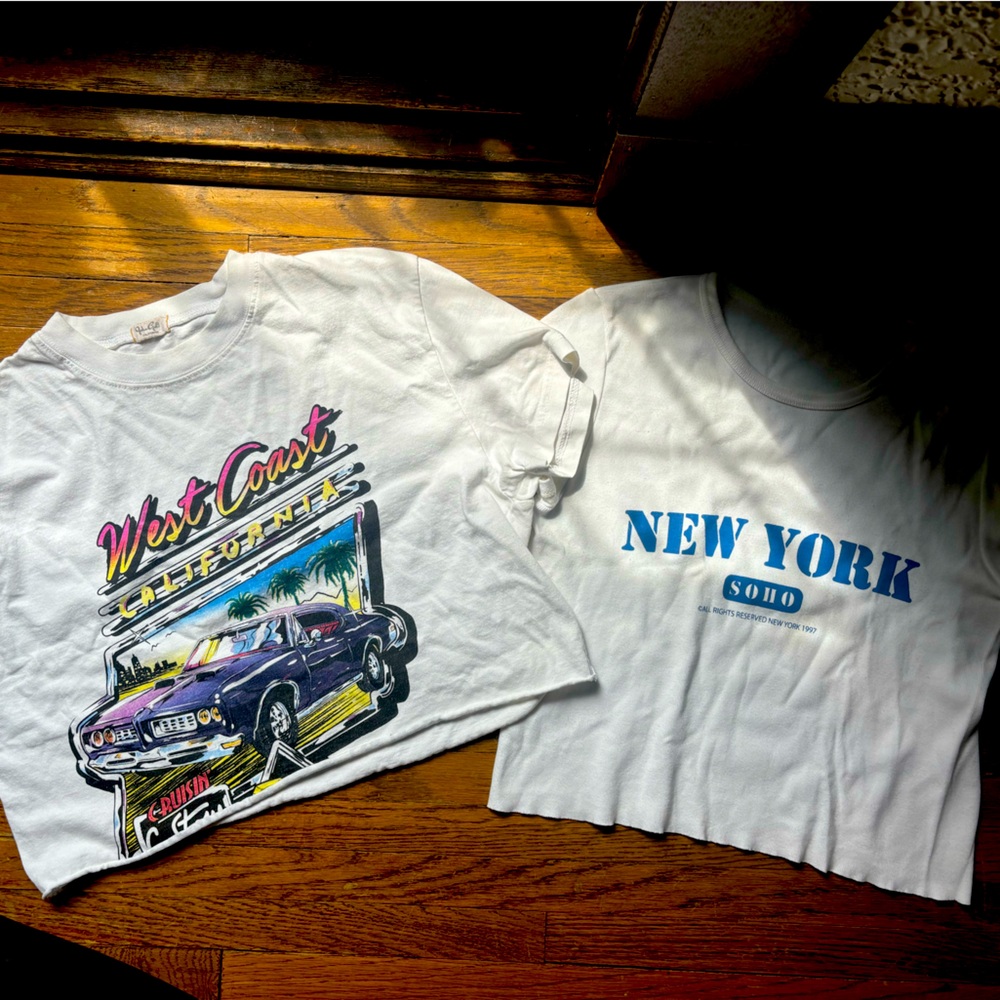 LOT OF 2 JOHN GALT (BRANDY MELVILLE) T-SHIRTS